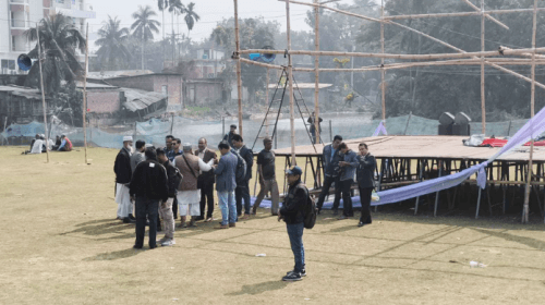 বাগেরহাটে জামায়াতের জনসভা সফল করতে সব ধরনের প্রস্তুতি শেষ পর্যায়ে, নিরাপত্তায় নেয়া হয়েছে বিশেষ ব্যবস্থা। ছবি: সময় সংবাদ