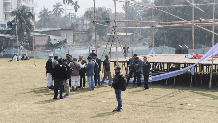 বাগেরহাটে জামায়াতের জনসভা সফল করতে সব ধরনের প্রস্তুতি শেষ পর্যায়ে, নিরাপত্তায় নেয়া হয়েছে বিশেষ ব্যবস্থা। ছবি: সময় সংবাদ