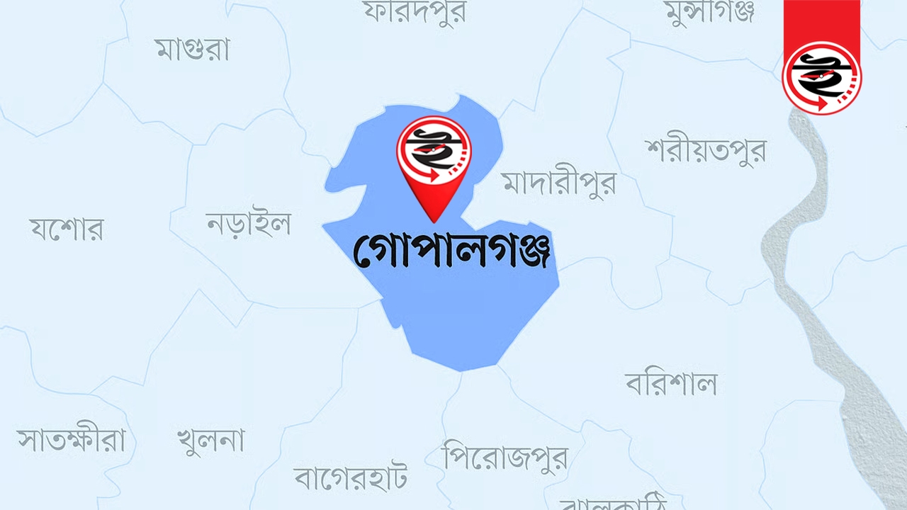 গোপালগঞ্জ জেলার মানচিত্র