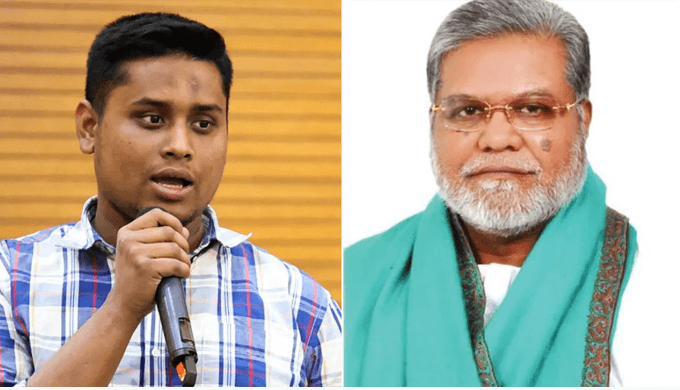 বাঁ থেকে হাসনাত আব্দুল্লাহ ও ইঞ্জিনিয়ার মনজুরুল আহসান মুন্সী। ছবি : সংগৃহীত