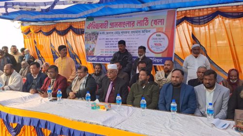 টাঙ্গাইলে ঐতিহ্যবাহী গ্রামবাংলার লাঠি খেলা অনুষ্ঠিত | ছবি: দৈনিক ইতিহাস