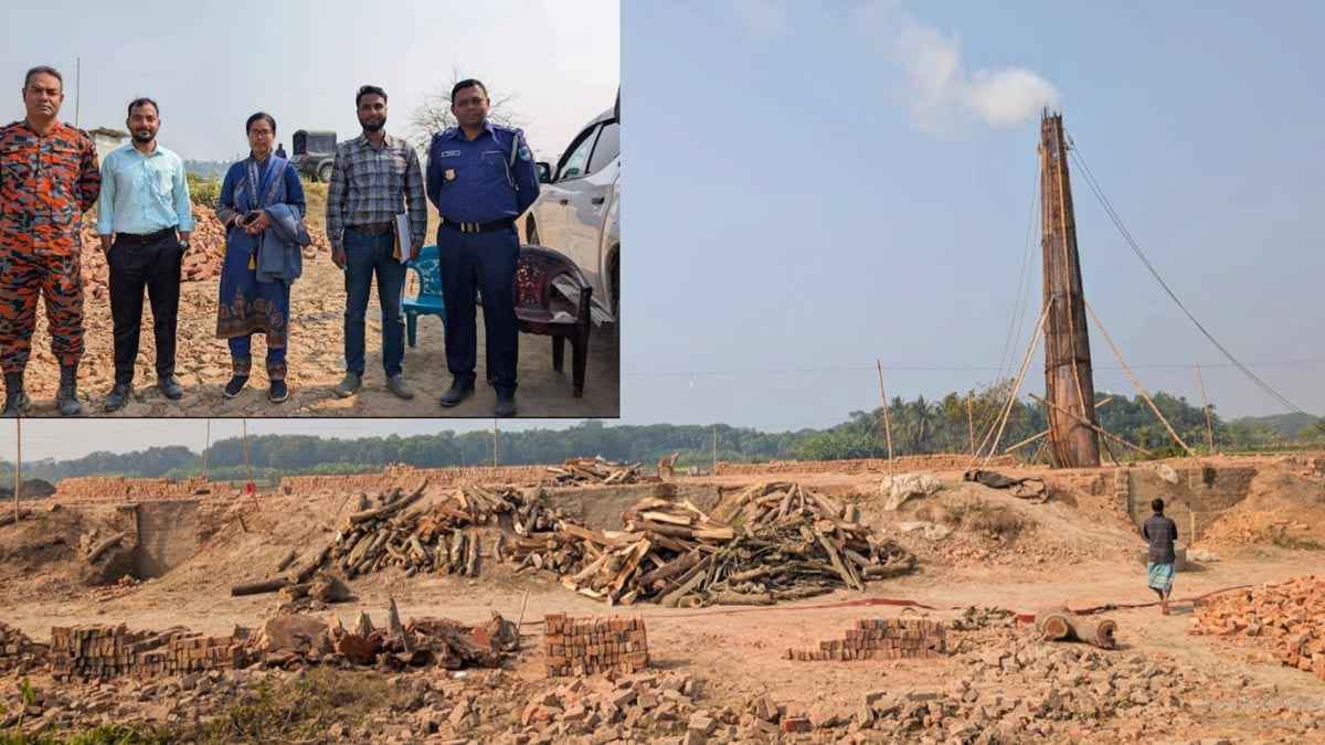 কালিয়ায় অবৈধ ইটভাটার বিরুদ্ধে প্রশাসনের অভিযান
