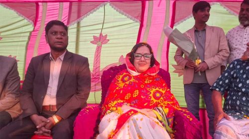 ব্রাহ্মণবাড়িয়ার সরাইল উপজেলার ইসলামাবাদ গ্রামে মতবিনিময় সভায় বক্তব্য দেন স্বতন্ত্র প্রার্থী রুমিন ফারহানা।