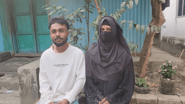 স্বামীর সঙ্গে শ্রীলঙ্কান তরুণী | ছবি : সংগৃহীত