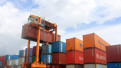 মোংলা বন্দরে কন্টেইনার হ্যান্ডলিং