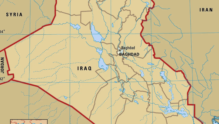 ইরাকের মানচিত্র। ছবি : সংগৃহীত