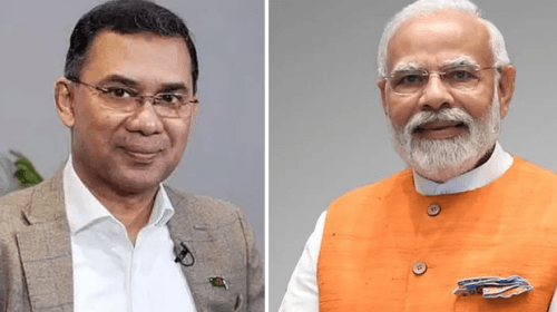 প্রধানমন্ত্রী তারেক রহমান ও ভারতের প্রধানমন্ত্রী নরেন্দ্র মোদি। পুরোনো ছবি