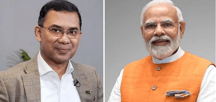 প্রধানমন্ত্রী তারেক রহমান ও ভারতের প্রধানমন্ত্রী নরেন্দ্র মোদি। পুরোনো ছবি