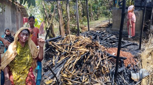 নলডাঙ্গায় অগ্নিকাণ্ডে শিশুকে বাঁচাতে গিয়ে নারী দগ্ধ