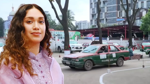লাইনে দাঁড়িয়ে পরীক্ষা দিয়ে ড্রাইভিং লাইসেন্স নিলেন জাইমা রহমান